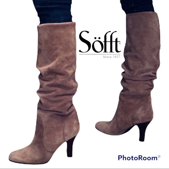 Sofft Shoes - Söfft tall suede scrunch boots size 10